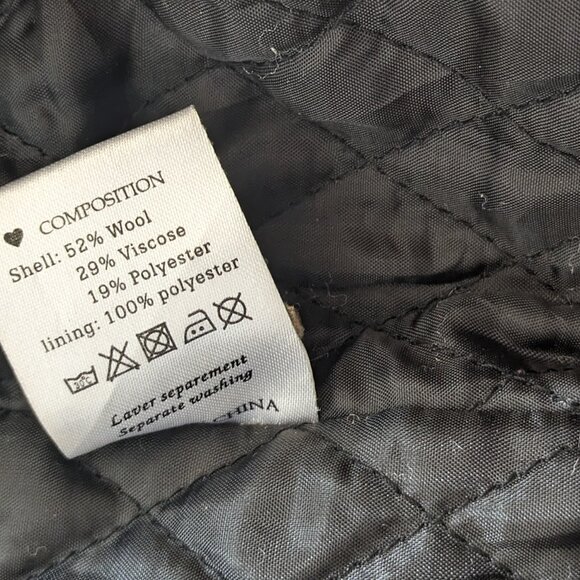 Green and Black Plaid Peacoat - Picture 11 of 12